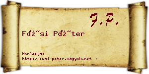 Füsi Péter névjegykártya